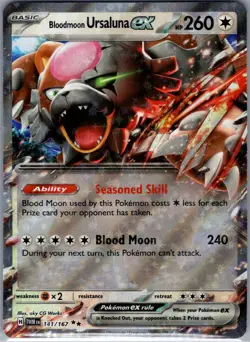 Bloodmoon Ursaluna ex 141/167 SV06: Twilight Masquerade - Pokemon Card - NM - Image 1