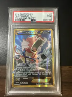 2016 Pokemon Gyarados EX Secret Rare XY Breakpoint #123/#122 Mint 9 PSA - Image 1