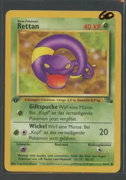 Rettan 1. Edition | Fossil 46/62 | Pokemon Karte Deutsch GD 2000 - Image 1