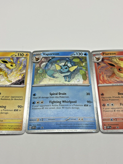Pokemon Prismatic Evolutions Promos Flareon Vaporeon Jolteon 167-169 Black Star - Image 3