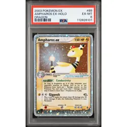 Pokemon Ampharos ex EX Dragon Holo Ultra Rare #89 PSA 6 - Image 1