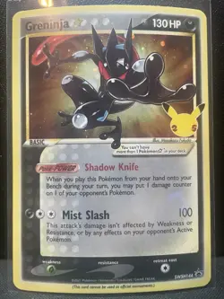 Pokemon TCG Greninja Gold Star SWSH144 Celebrations Black Star Promo - LP/NM NM - Image 1