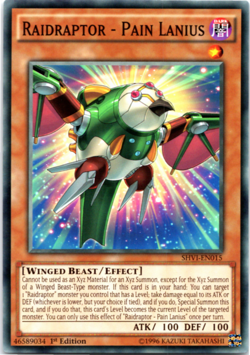 Raidraptor - Pain Lanius - SHVI-EN015 - Common - 1st Edition Yugioh - Image 1