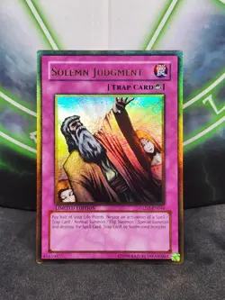 Yugioh Solemn Judgment GLD2-EN044 Gold Rare NM - Image 1