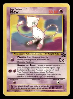 Mew 8 Non-Holo Black Star Promo Pokemon Card - Image 1