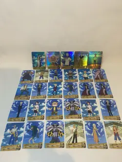 One Piece Anime Trading Cards Lot (27 Cards) | R, SR, Holo Mix - Image 1