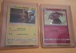 Pokemon The Movie Lot Of 2 Cards Detective Pikachu & Snubbul Both Holo 2019 - Image 1