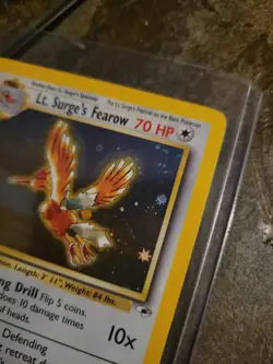 Lt. Surge's Fearow Holo Pokemon 7/132 Gym Heroes Hologram Single Card Unused - Image 4