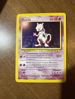 Mewtwo Base Set German / Mewtu Holo Pokemon Card TCG 10/102 - Image 1