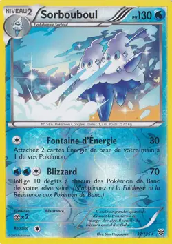 Sorbouboul Reverse -N&B:Tempete Plasma-37/135-Carte Pokemon Francaise - Image 1