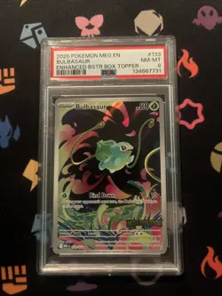 Pokemon TCG Bulbasaur Bstr Box Topper 133/132 PSA 8 - Image 1