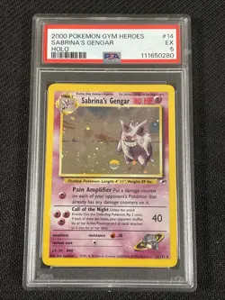 Pokemon PSA 5 SABRINA'S GENGAR 14/132 Gym Heroes - ENG ENGLISH - Image 1