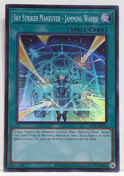 Yugioh Asia English Sky Striker Maneuver - Jamming Waves! SLF1-AE052 Super Rare - Image 1
