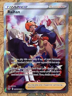 Pokemon Card TCG - Raihan GG65 Full Art Trainer Ultra Rare Crown Zenith NM - Image 2