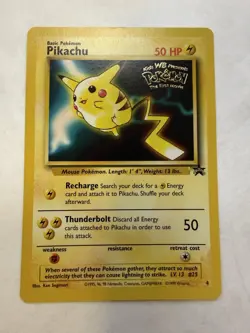 Pokemon Pikachu 04/53 The First Movie WoTC Promo Kids WB Foil Stamp Card - Image 1