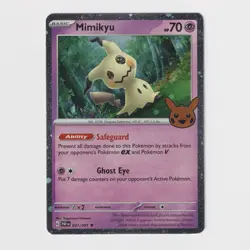 Mimikyu 037/091 Trick or Trade Cosmos Halloween Promo Holo Pokemon Card NM+ 🔥 - Image 1