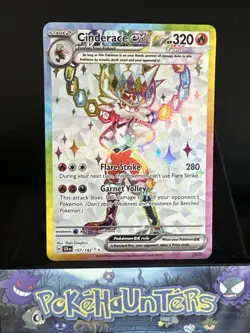Pokemon Card Cinderace ex 157/142 Stellar Crown Full Art Ultra Rare Near Mint - Image 1