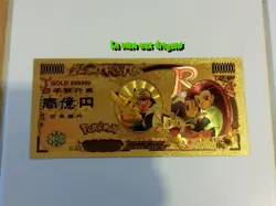 Billet Team Rocket Pokemon Collector Gold Monster Jessie James card carte Goodie - Image 1