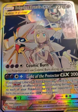 *Display Card*Highest Quality, Solgaleo & Lunala Gx, Textured Holo"Display-Card" - Image 3