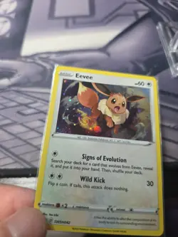 Eevee SWSH042 SWSH: Sword & Shield Promo Cards Holo HD Swirl! - Image 1