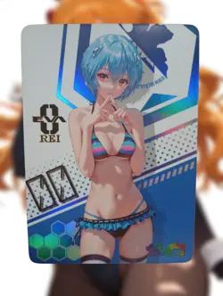 Rei Ayanami Neon Genesis Evangelion Anime Waifu Sexy Goddess Doujin Card - Image 1