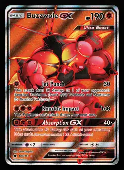 Buzzwole GX 104/111 Full Art Crimson Invasion Pokemon Card - Image 1