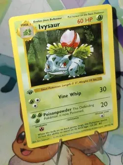 Pokemon TCG 1st Edition Base Set Shadowless Ivysaur 30/102 NM/Better - Image 3