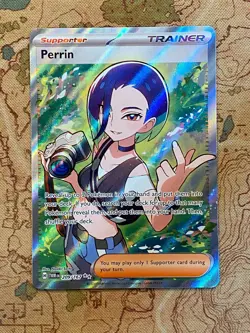 Pokemon TCG - Perrin 209/167 Ultra Rare Full Art Trainer Twilight Masquerade NM - Image 1