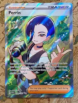 Pokemon TCG - Perrin 209/167 Ultra Rare Full Art Trainer Twilight Masquerade NM - Image 2
