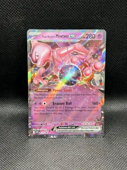Team Rocket’s Mewtwo ex 205 PROMO BLACK STAR HOLO Pokemon Destined Rivals Foil - Image 1
