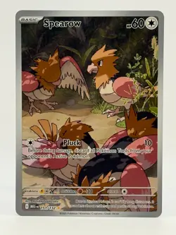 2025 Near Mint Pokemon Spearow 151/132 IR Mega Evolution ME01 Illustration NM - Image 1