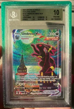 Pokemon Evolving Skies Umbreon VMAX Alt Art 215/203 BGS 10 PRISTINE 💎GOLD LABEL - Image 1