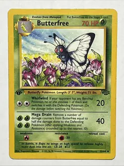 Pokemon TCG Butterfree Jungle 33/64 Regular 1st Edition Uncommon - Image 2
