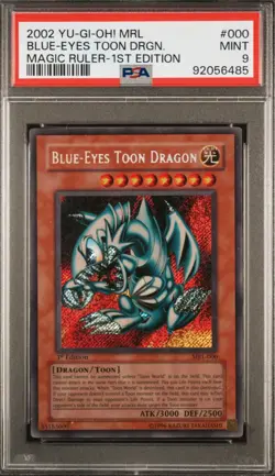 Yu-Gi-Oh! Blue-Eyes Toon Dragon Magic Ruler 1st Ed Secret Rare MRL-000 PSA 9 - Image 1