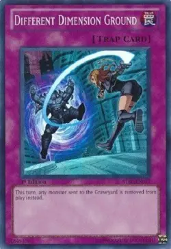 * DIFFERENT DIMENSION GROUND * 1ST EDITION SUPER RARE STBL-EN077 (MP) YUGIOH! - Image 1