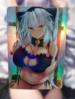 Musashi KanColle Anime Waifu Sexy Hentai Goddess Bikini Doujin Card - Image 1
