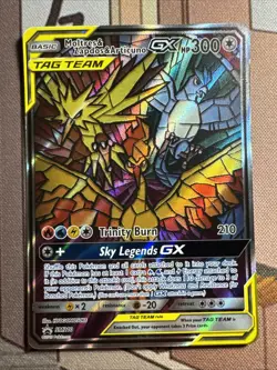 Pokemon TCG Moltres Zapdos Articuno GX SM210 Hidden Fate Promo Card - Image 1
