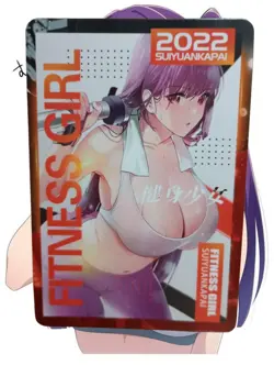 Fitness Girl Anime Waifu Sexy Goddess Doujin Card - Image 2
