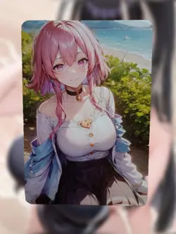 March 7th Honkai: Star Rail Anime Waifu Sexy Goddess Doujin Card - Image 2