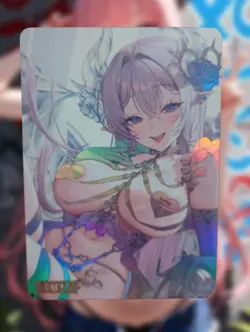 Seductive Elf Anime Waifu Sexy Goddess Doujin Card - Image 1