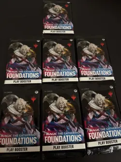 MTG Magic The Gathering Foundations Play Booster Packs Sealed New Lot Of 7 - Image 1