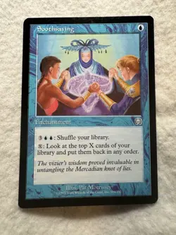 MTG - Soothsaying - Mercadian Masques - LP - Free Shipping! - Image 1