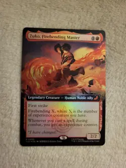MtG Magic Zuko Firebending Master Extended art Foil Avatar The Last Airbender - Image 1