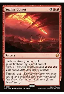 1x MTG Sozin's Comet Avatar Mythic! NM Mint! Ships Fast! - Image 1