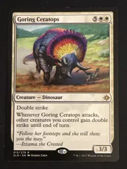 1x Goring Ceratops (013) Ixalan LP MTG Magic the Gathering x1 MKE - Image 1