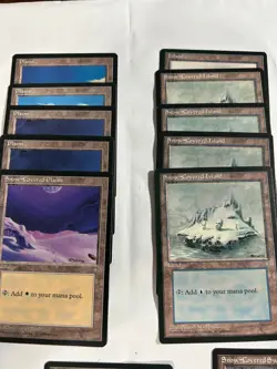 MTG Set of 25 Ice Age Basic Lands with 5 of each land Magic Land Mana - Image 2