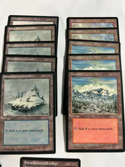 MTG Set of 25 Ice Age Basic Lands with 5 of each land Magic Land Mana - Image 3