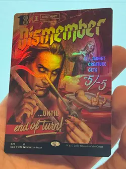 1X FOIL Dismember BORDERLESS MINT MTG Magic Secret Lair Monster Movie Poster EDH - Image 2