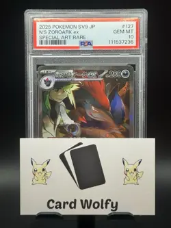 PSA 10 GEM MINT N's Zoroark ex SAR 127/100 Pokemon Japanese US Seller - Image 3