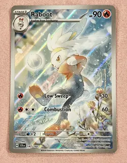 Raboot | 147/142 | Stellar Crown | 2024 Pokemon Illustration Rare | NM - Image 1